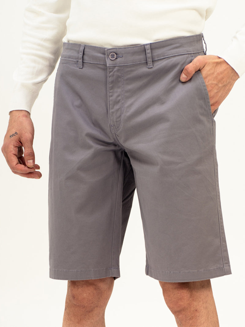 Gustav Grey Stretch Chino Shorts