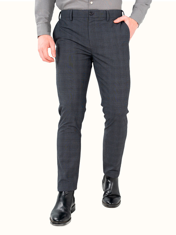 Lava Grey Checks Formal Pants