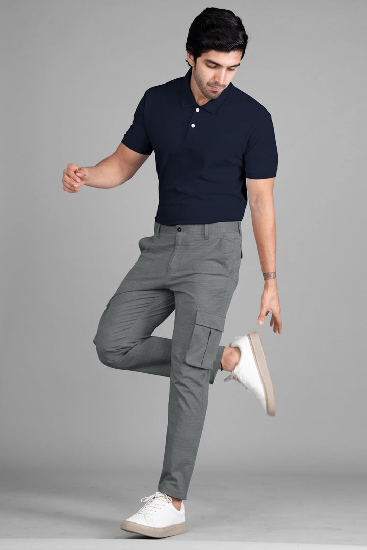 grey cargo combination pants