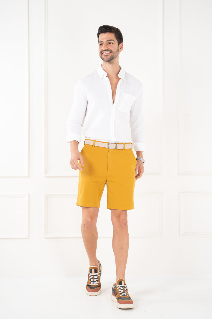 Mustard Chino Shorts