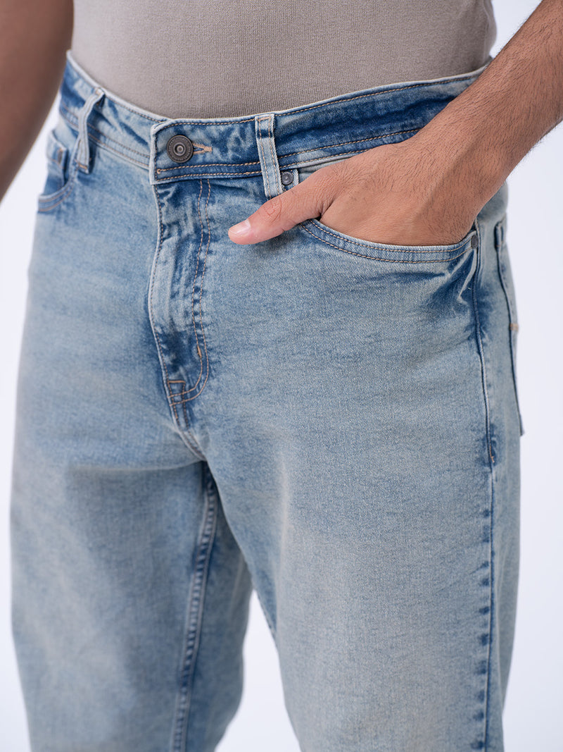 Burnt Vintage Blue Relaxed Fit Jeans