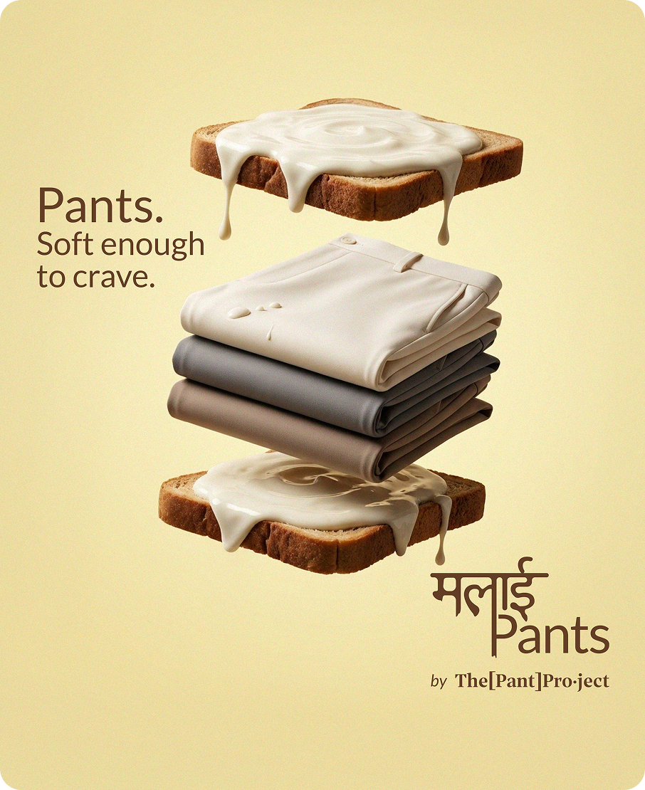 Stack of Malai stretchable pants for men in multiple colors