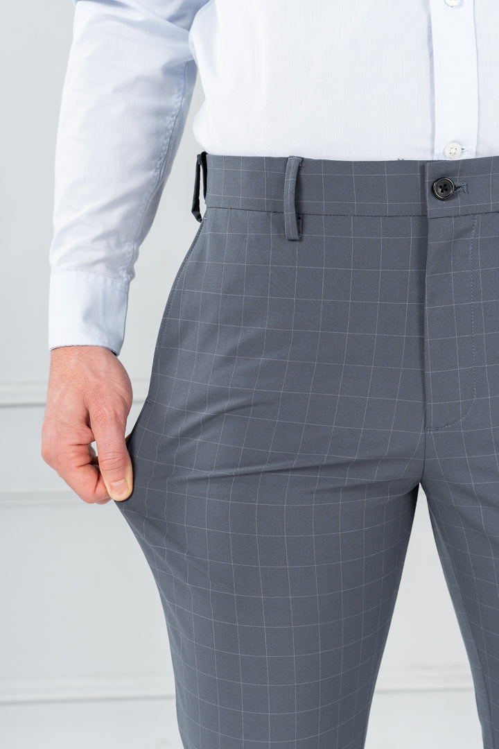 grey formal pants for men