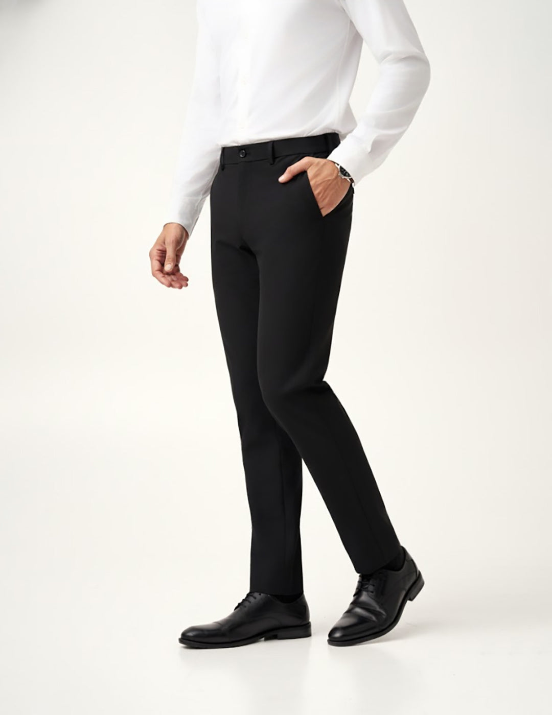 Everyday Black Slim Fit Stretch Formal Pants