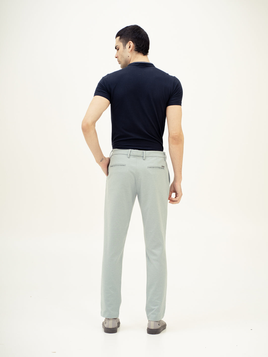 Lagoon Blue Slim Fit Power Stretch Pants