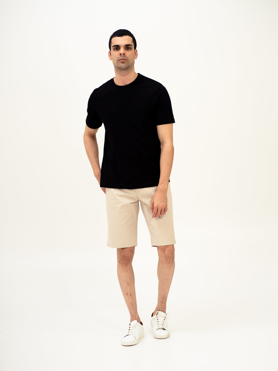 Claude Cream Stretch Chino Shorts