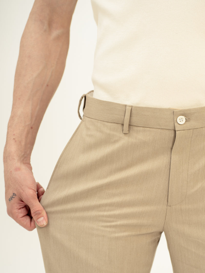 Maverick Khaki Twill Luxury Stretch Pants