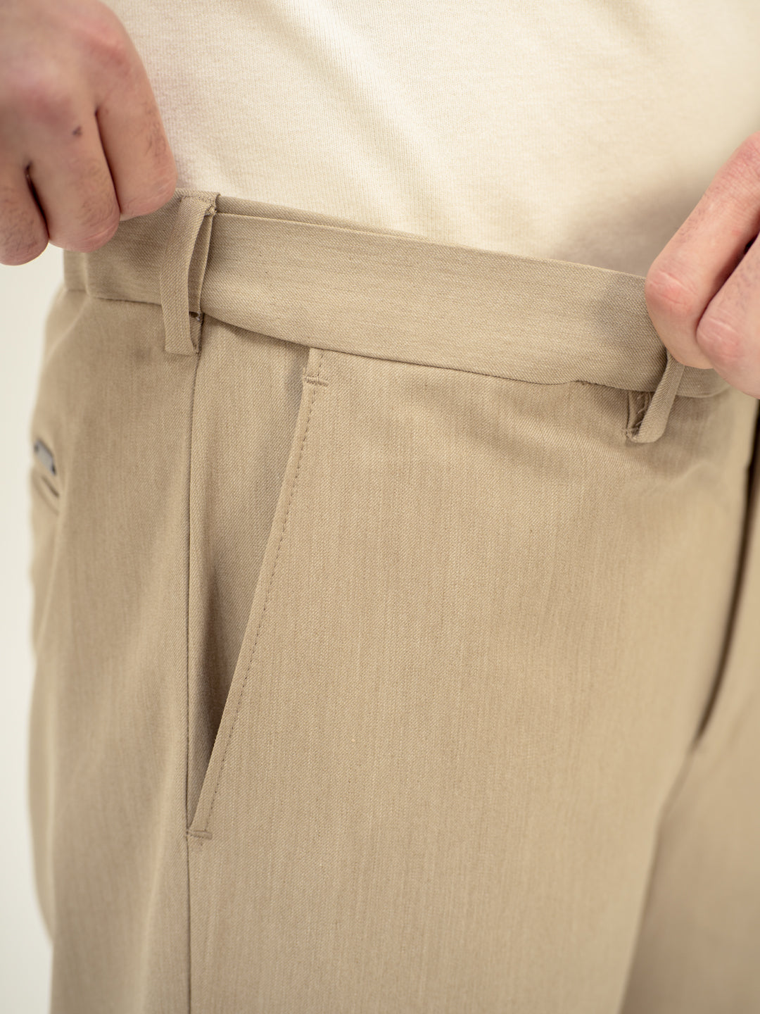 Maverick Khaki Twill Luxury Stretch Pants