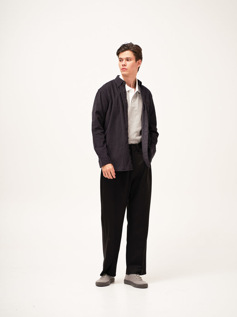 Gothic Black Relaxed Fit Pintuck Pants