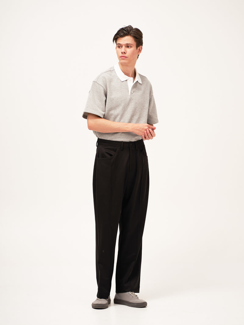 Gothic Black Relaxed Fit Pintuck Pants