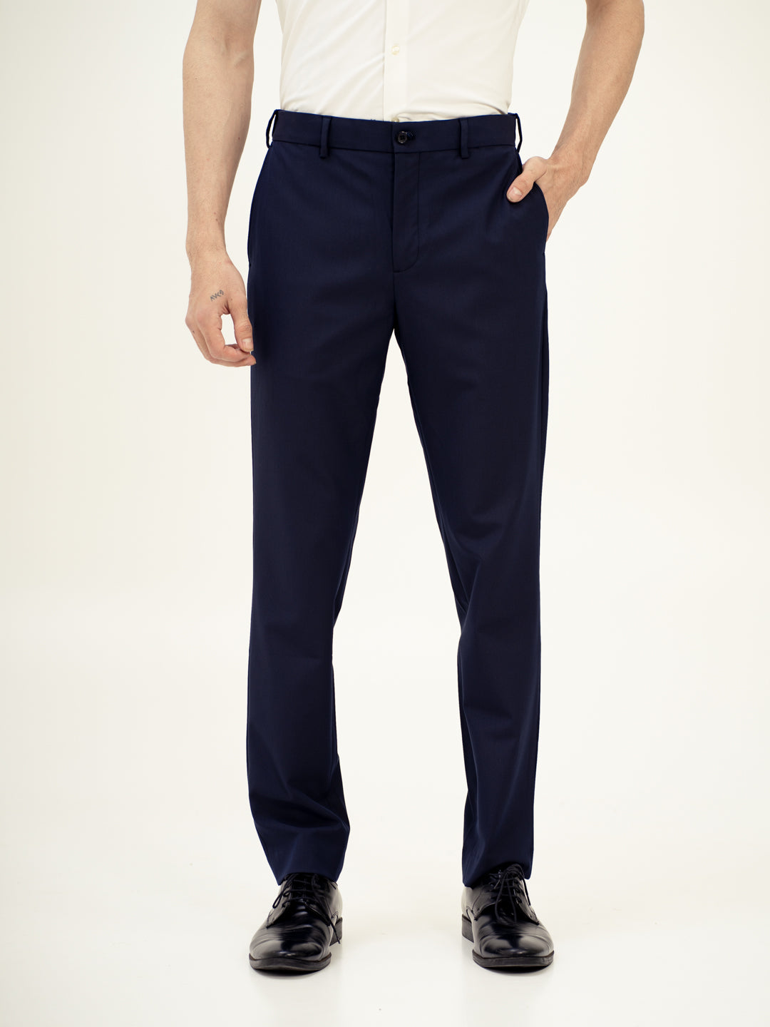 Cyber Navy Twill Luxury Stretch Pants