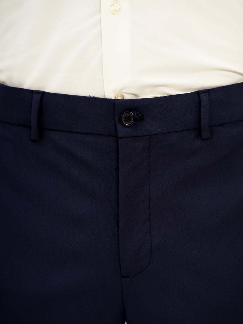 Cyber Navy Twill Luxury Stretch Pants