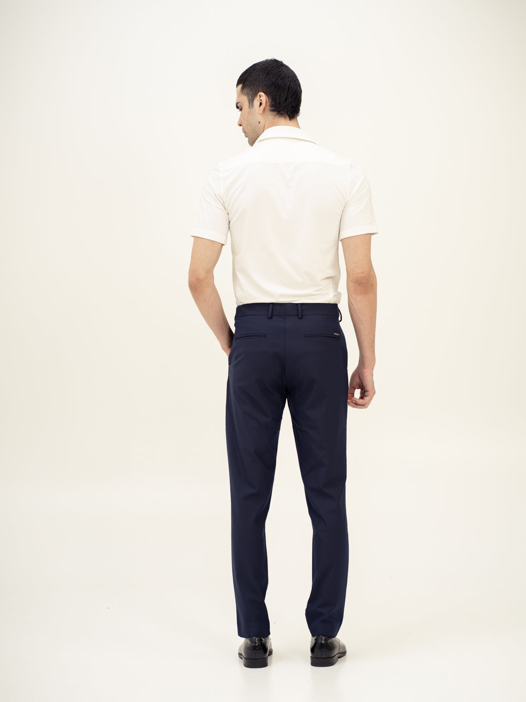 Cyber Navy Twill Luxury Stretch Pants