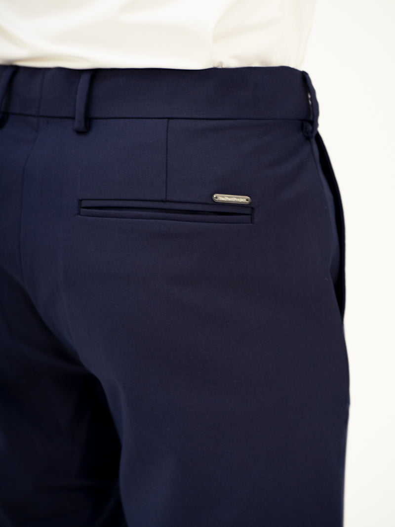 Cyber Navy Twill Luxury Stretch Pants