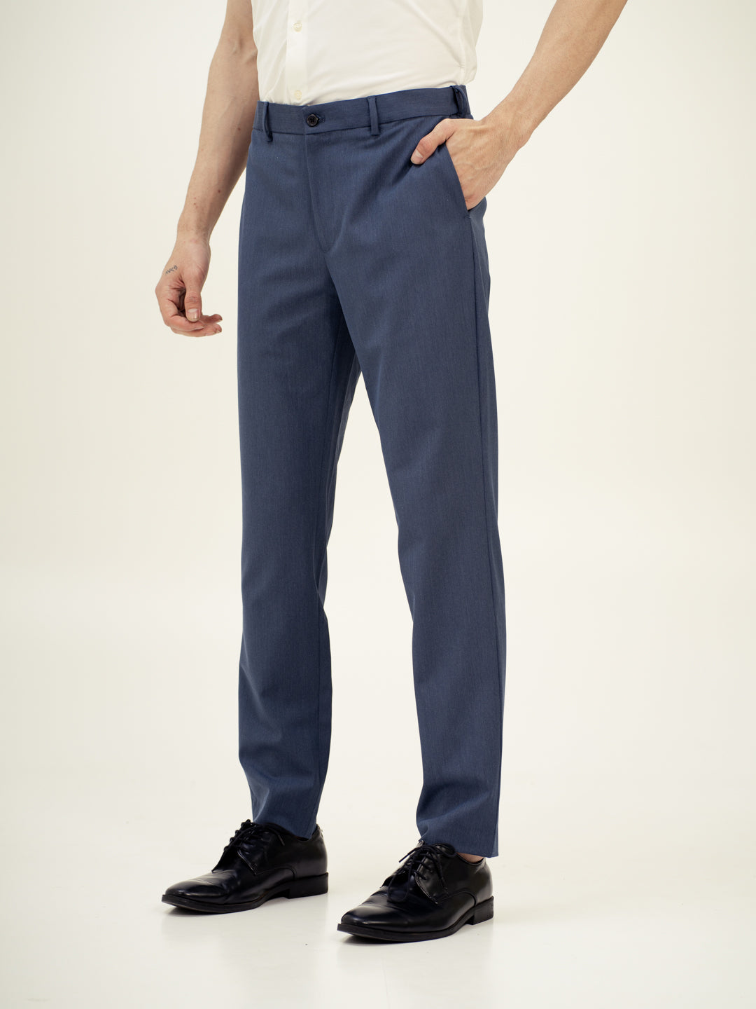 Canyon Blue Twill Luxury Stretch Pants