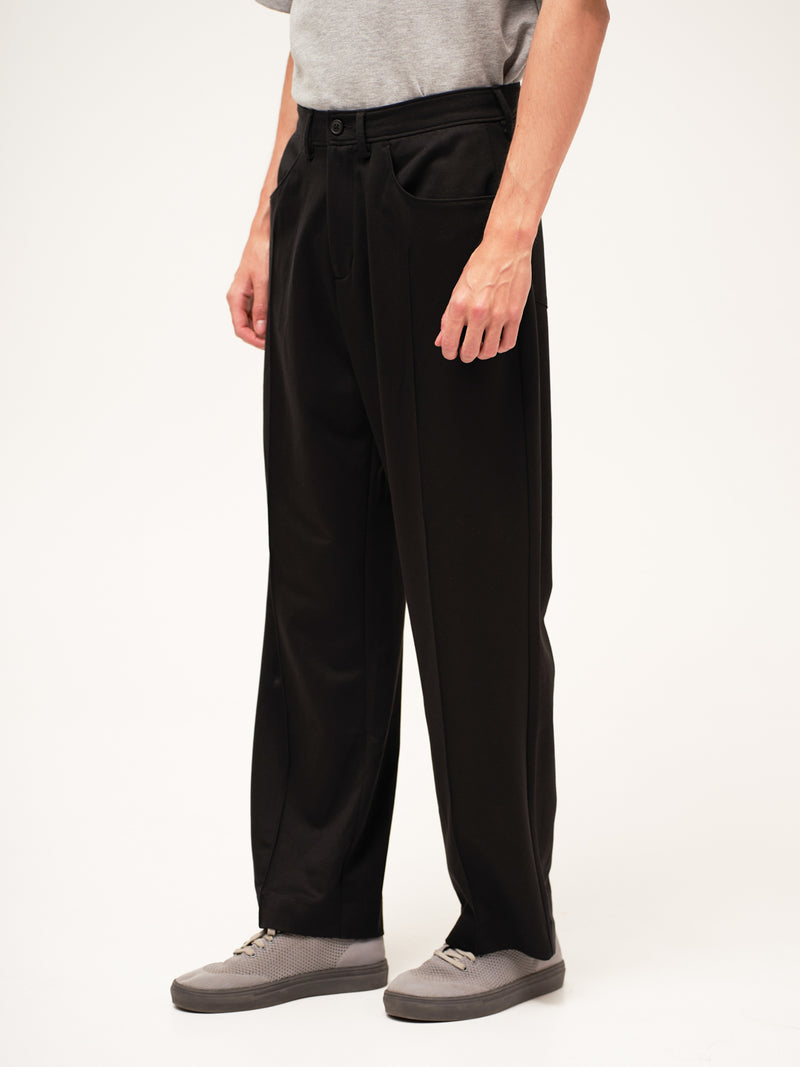 Gothic Black Relaxed Fit Pintuck Pants