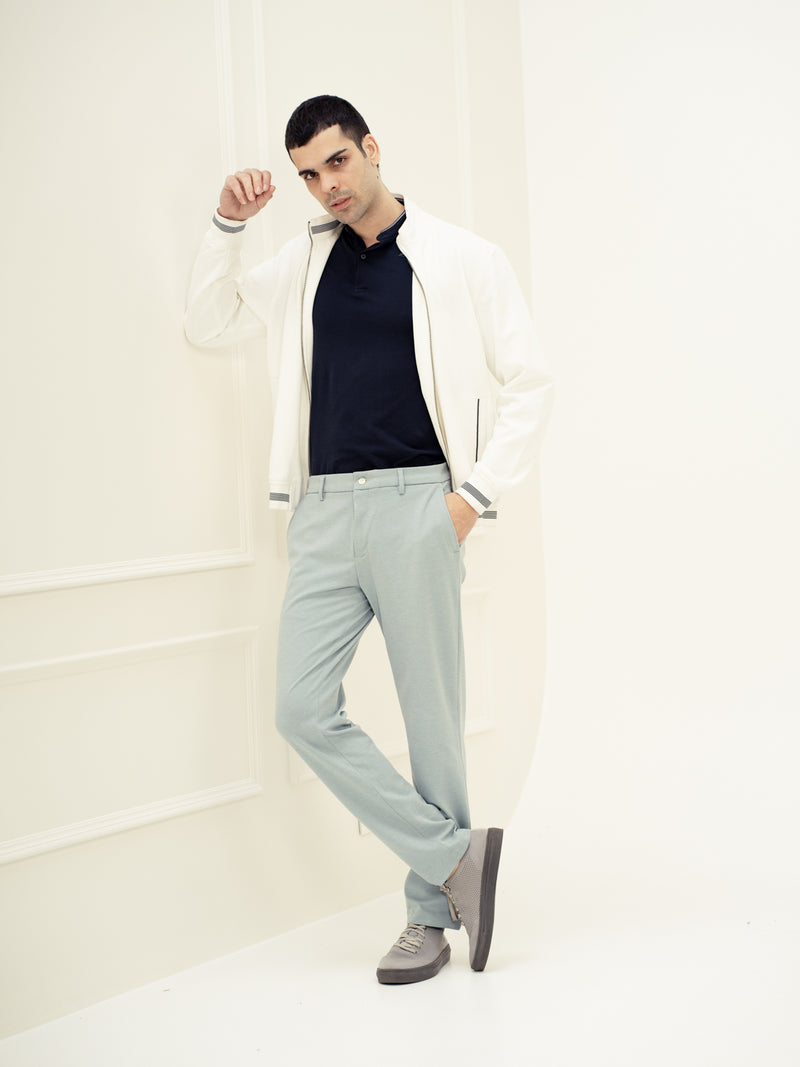 Lagoon Blue Slim Fit Power Stretch Pants