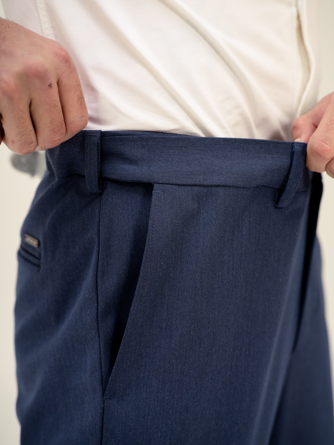 Canyon Blue Twill Luxury Stretch Pants