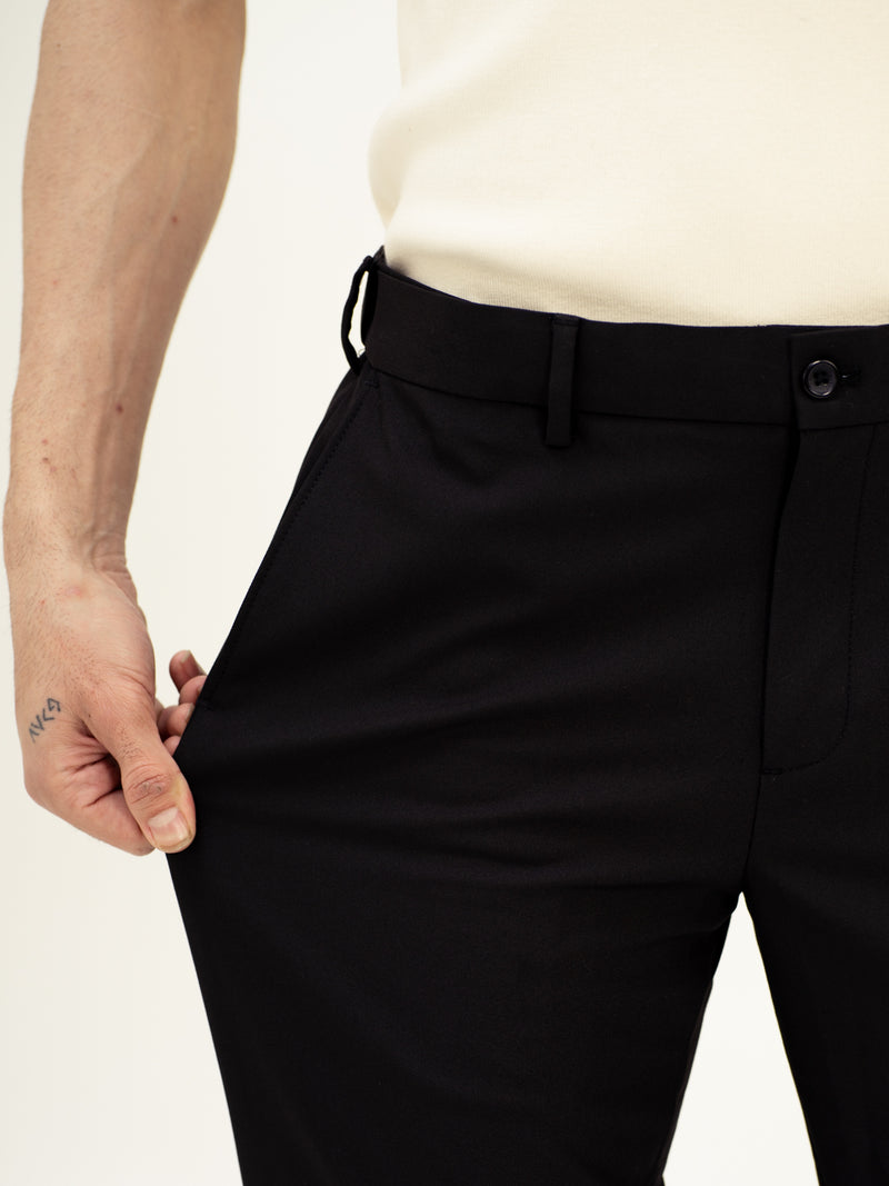 Inferno Black Twill Luxury Stretch Pants