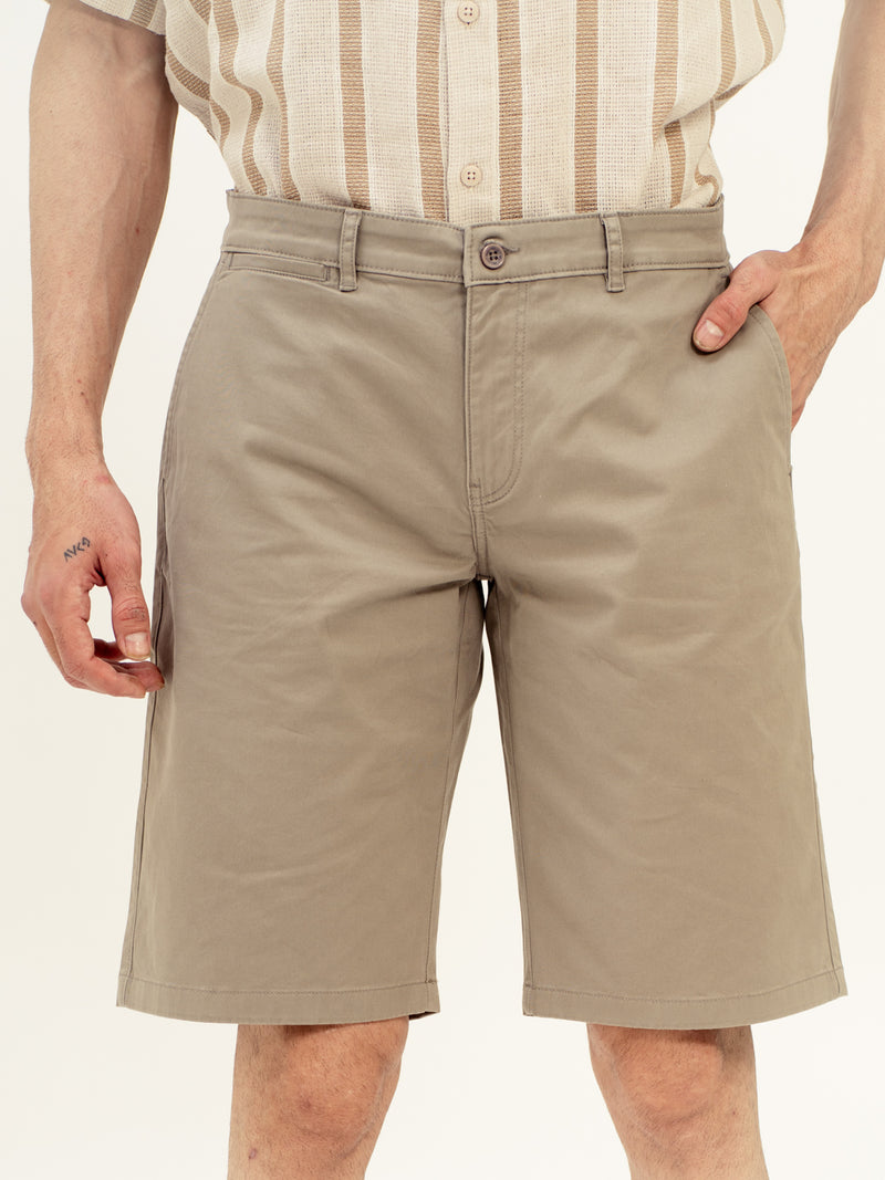 Klimt Khaki Stretch Chino Shorts