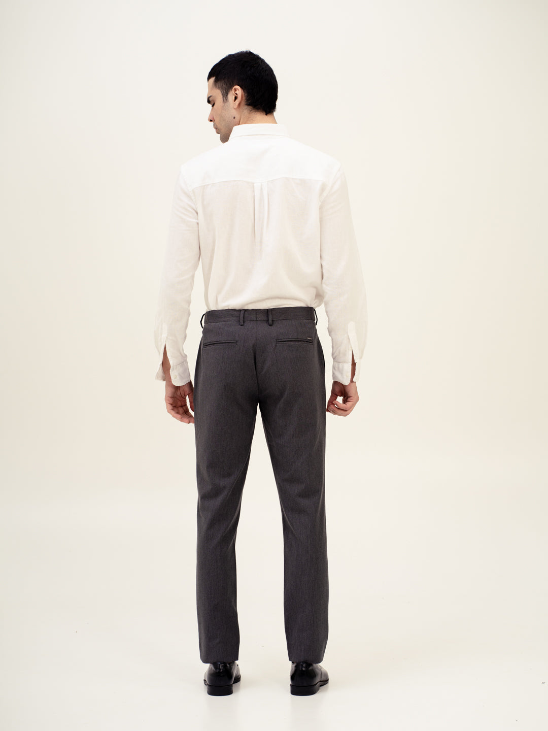 Noir Grey Twill Luxury Stretch Pants