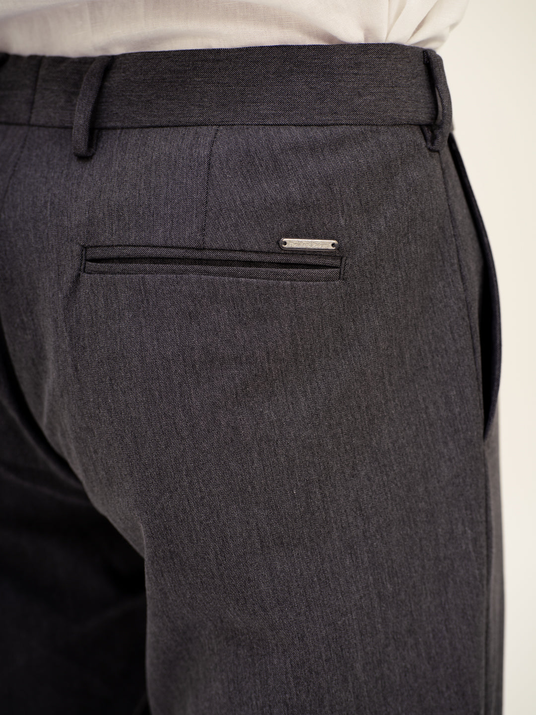 Noir Grey Twill Luxury Stretch Pants