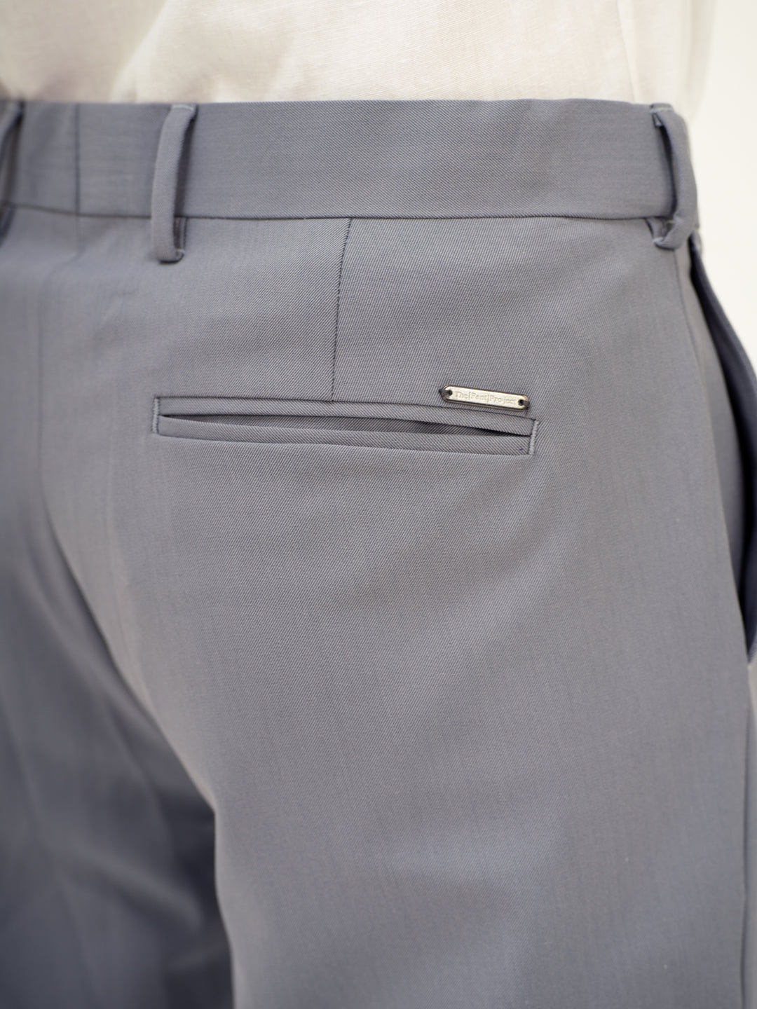 Titanium Grey Twill Luxury Stretch Pants