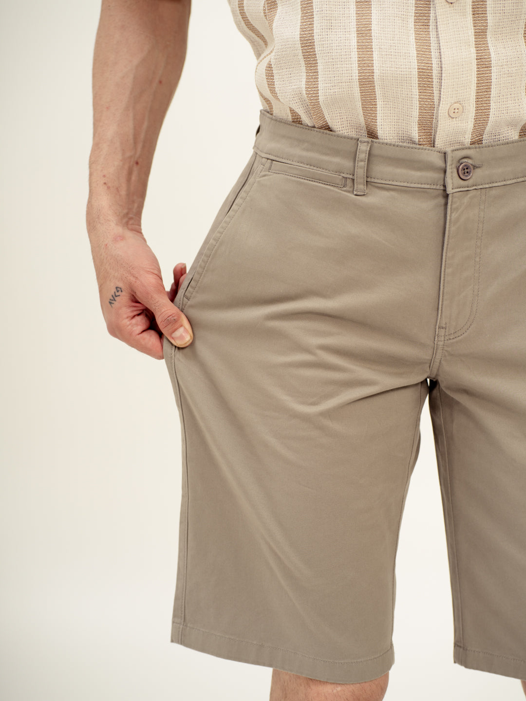 Klimt Khaki Stretch Chino Shorts