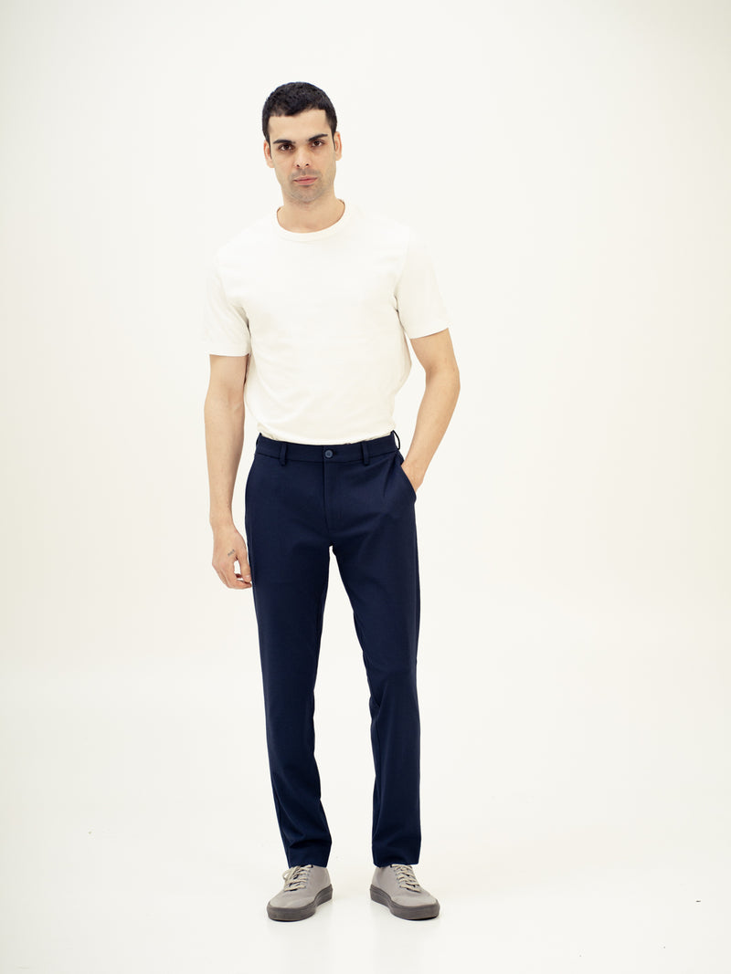 Aquatic Blue Slim Fit Lightweight Power Stretch Pants