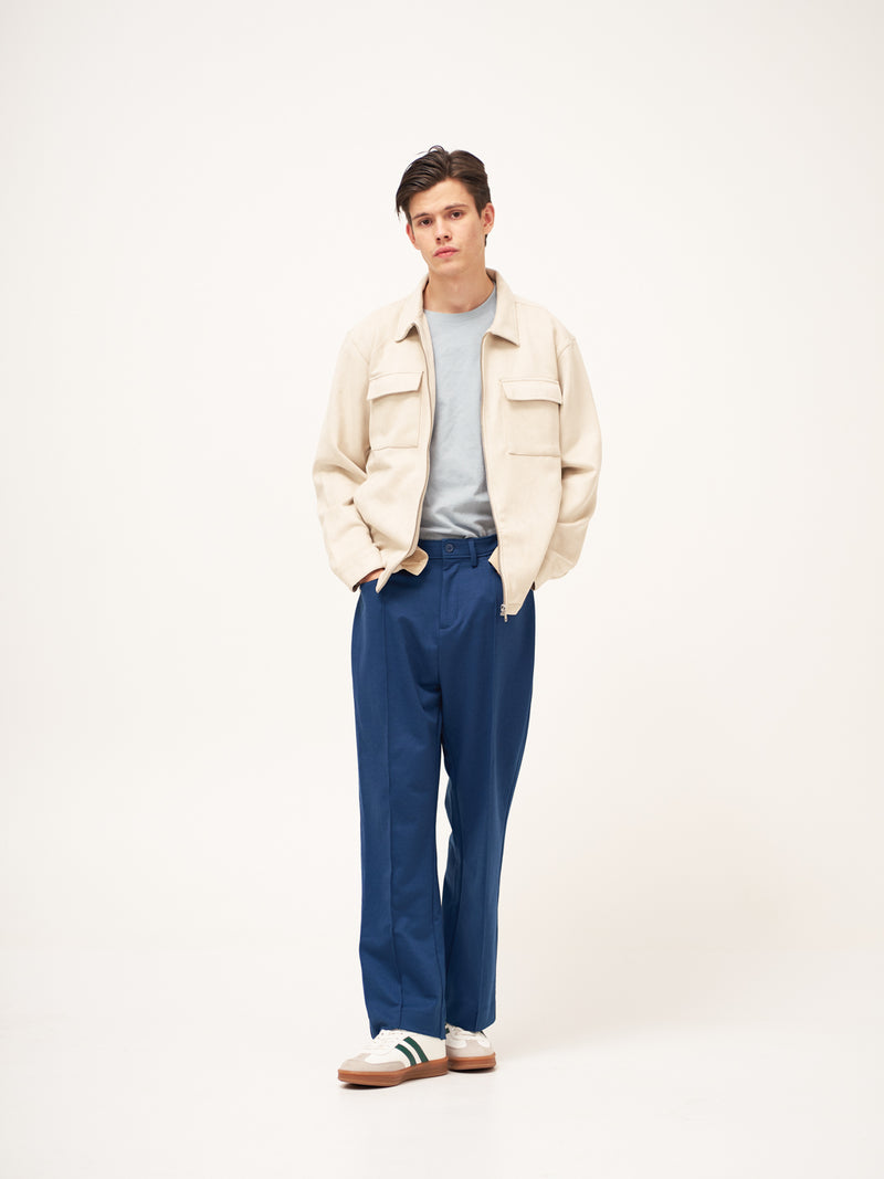 Lake Navy Relaxed Fit Pintuck Pants