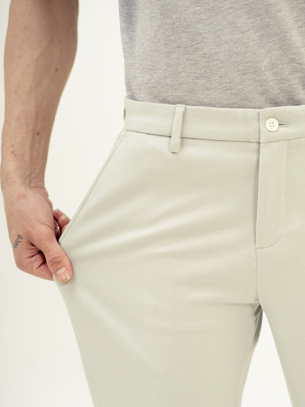 Chive Green Slim Fit Power Stretch Pants