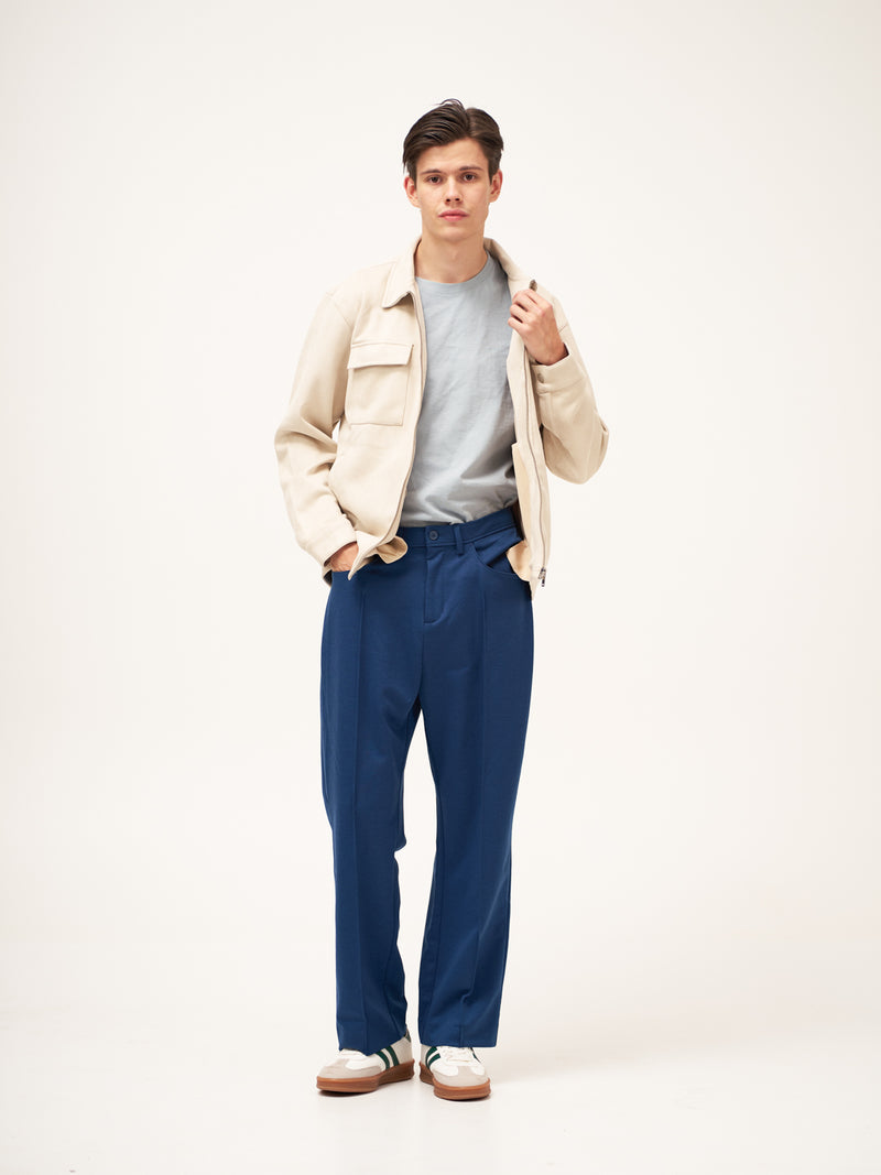 Lake Navy Relaxed Fit Pintuck Pants