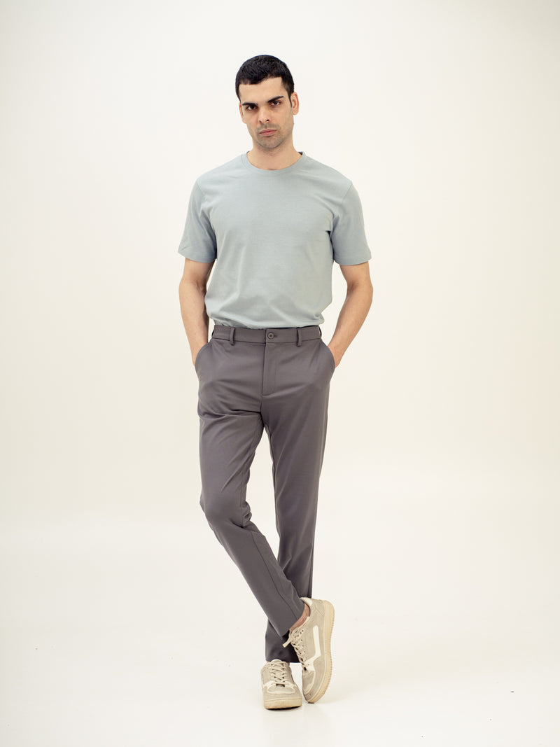 Mercury Grey Slim Fit Lightweight Power Stretch Pants