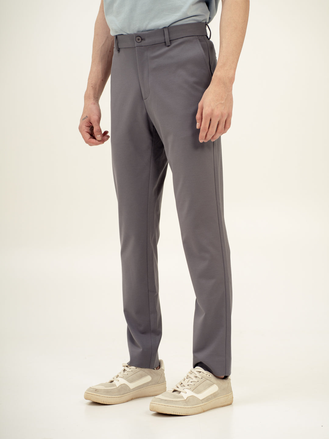 Mercury Grey Slim Fit Lightweight Power Stretch Pants