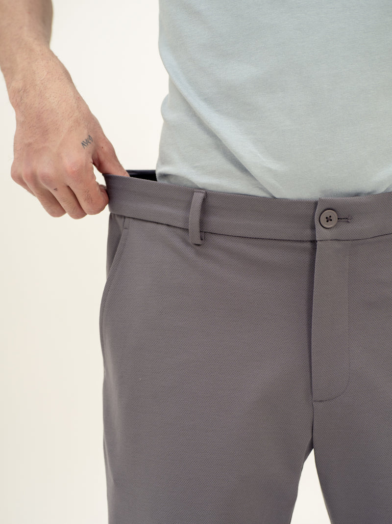 Mercury Grey Slim Fit Lightweight Power Stretch Pants