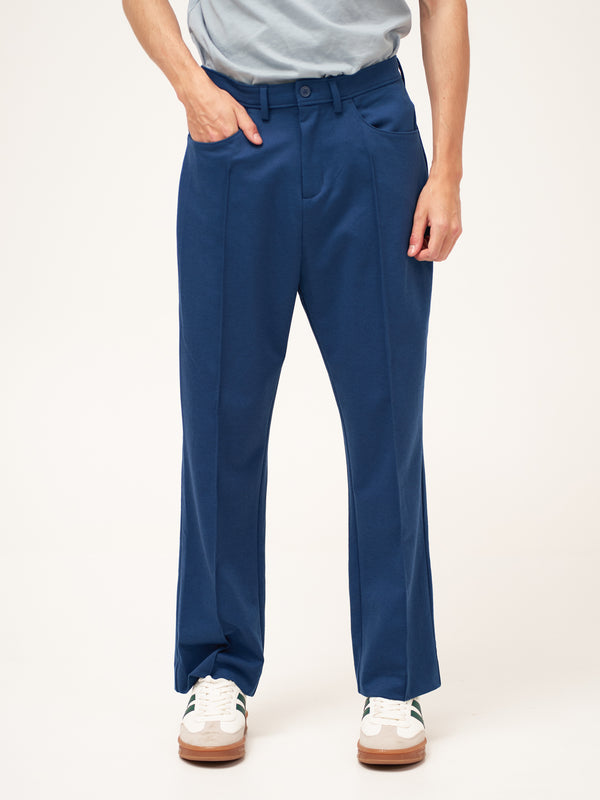 Lake Navy Relaxed Fit Pintuck Pants