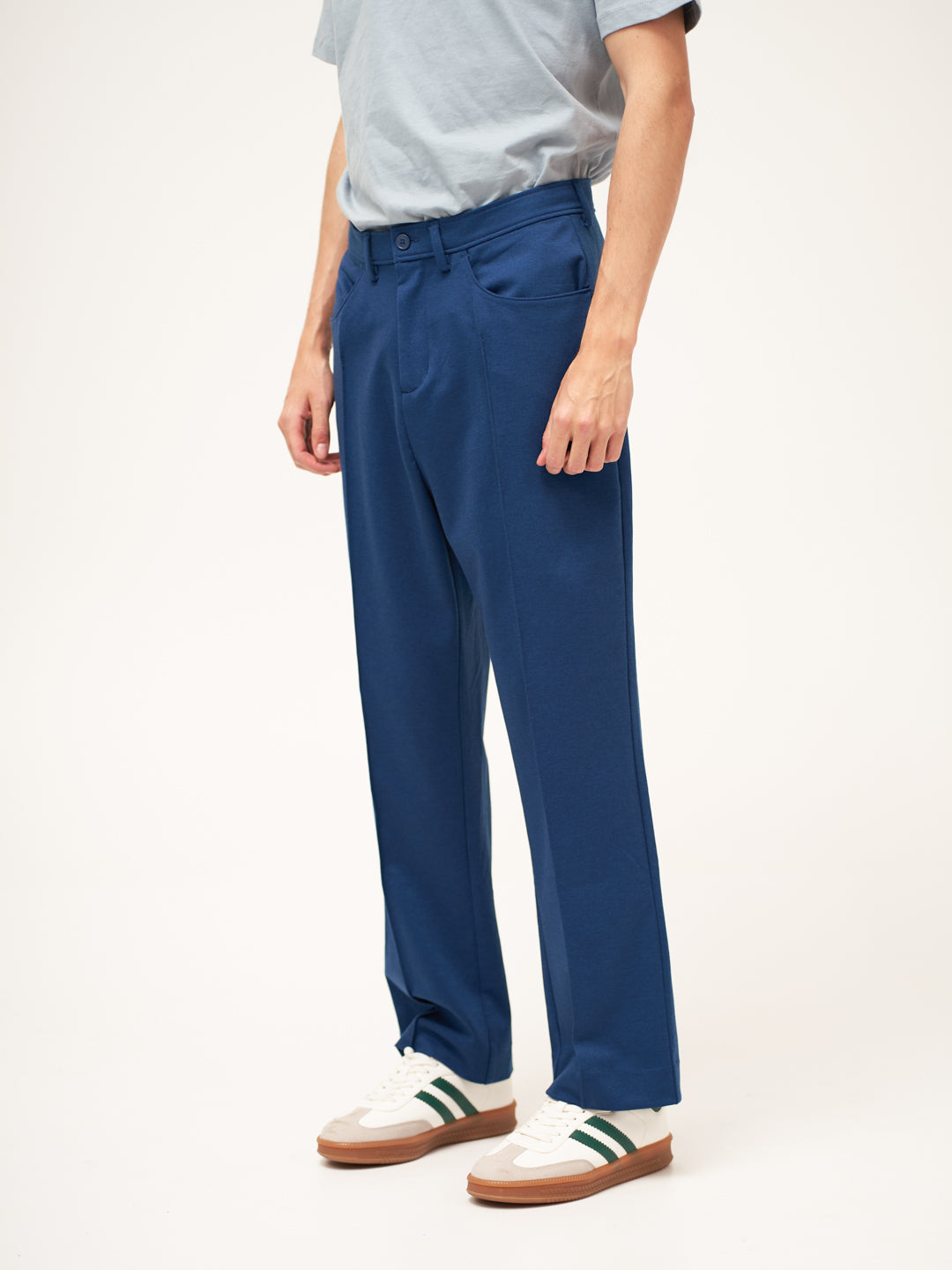 Lake Navy Relaxed Fit Pintuck Pants