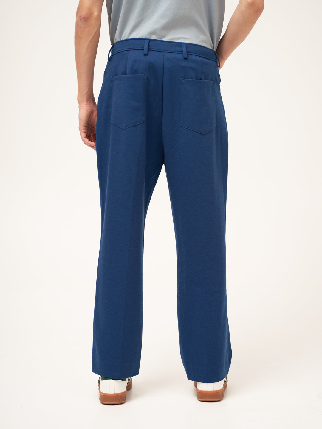 Lake Navy Relaxed Fit Pintuck Pants