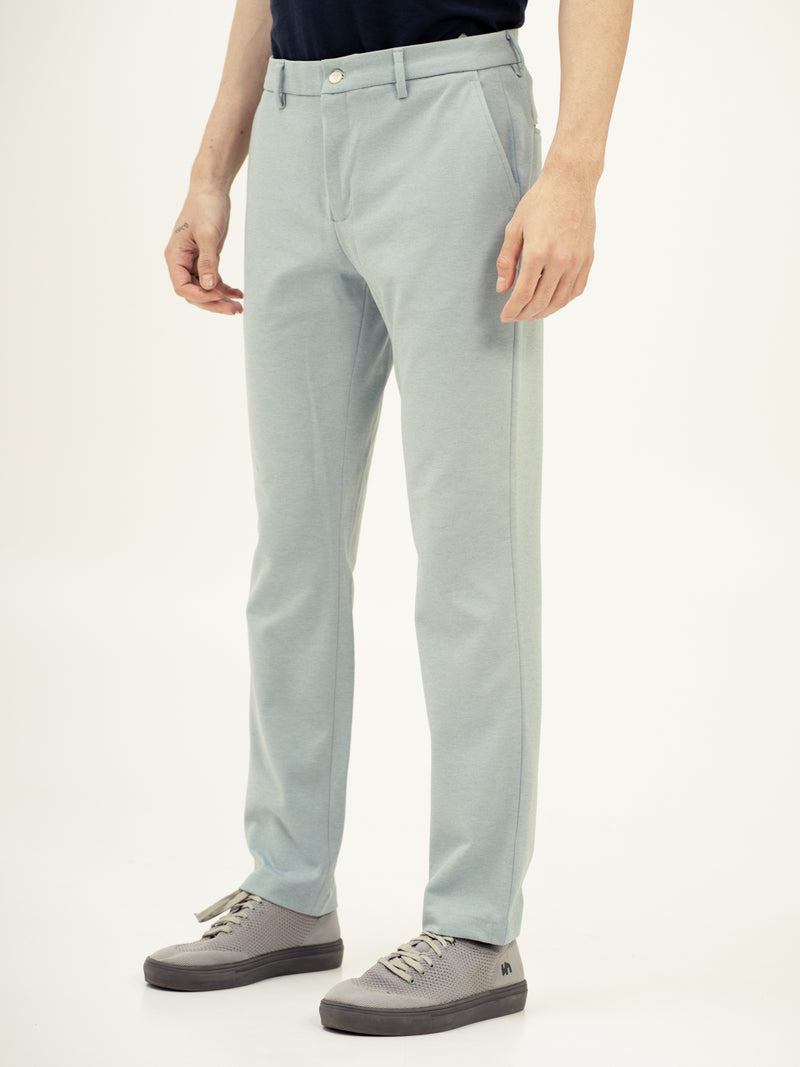 Lagoon Blue Slim Fit Power Stretch Pants