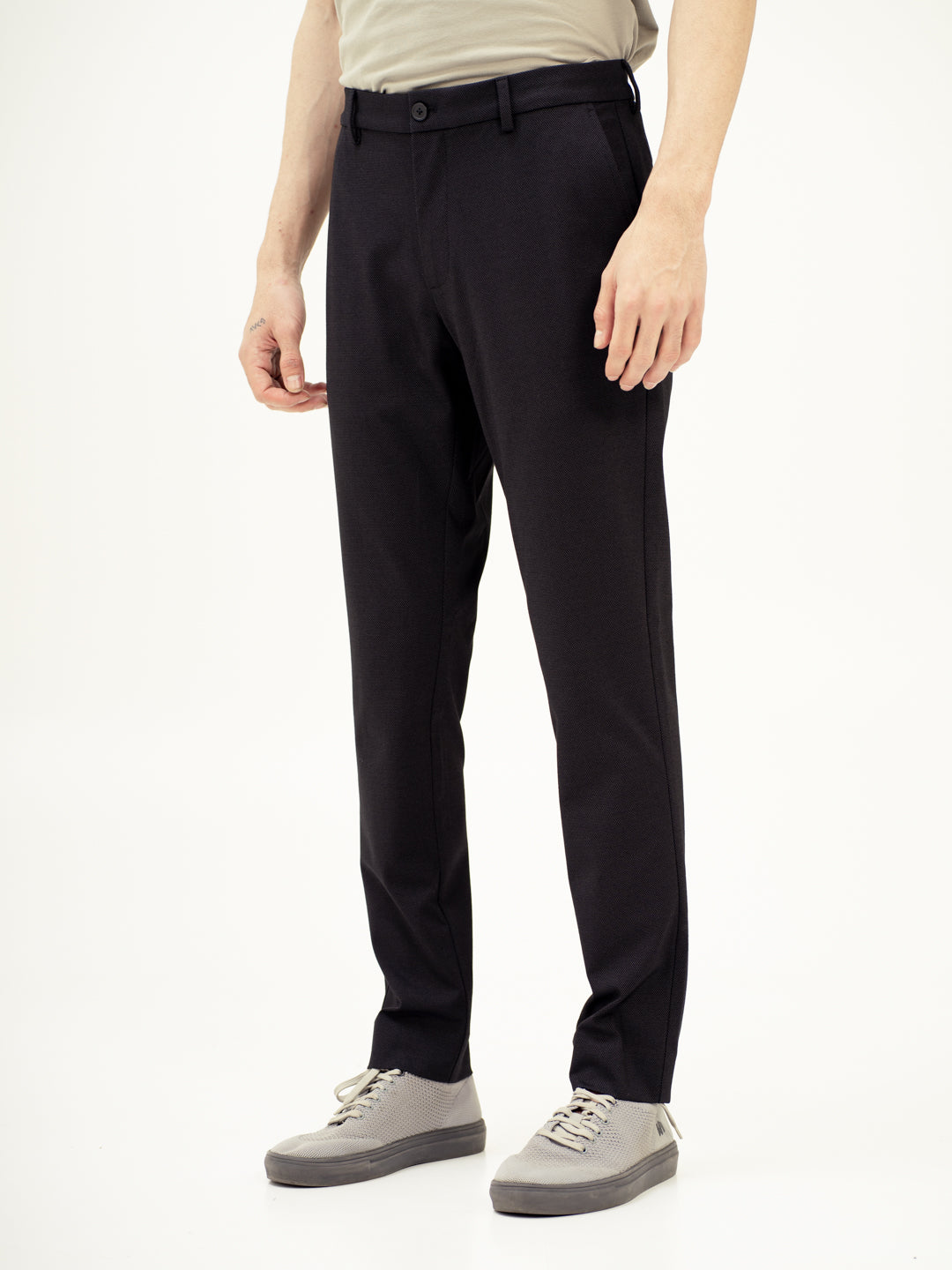 Piano Black Slim Fit Lightweight Power Stretch Pants