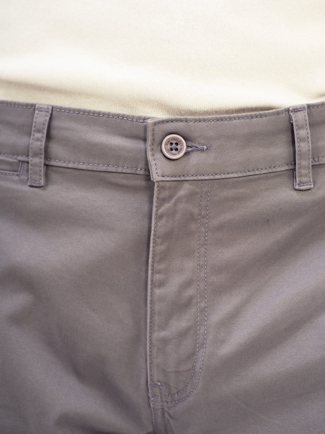 Gustav Grey Stretch Chino Shorts