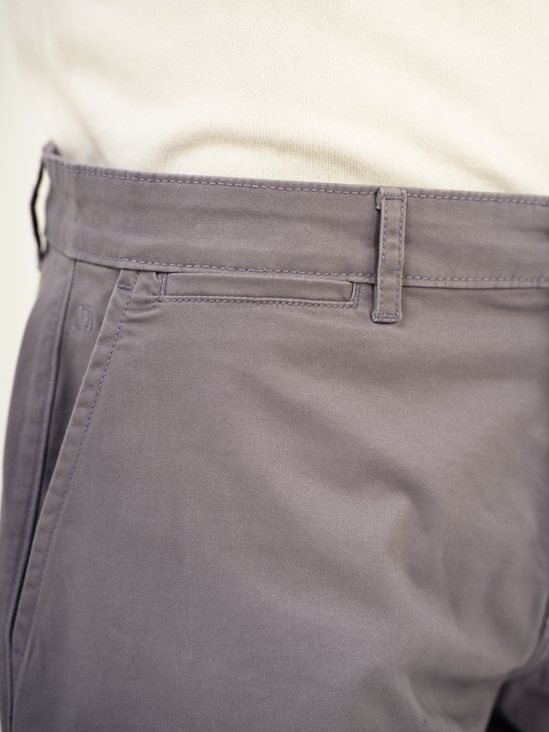 Gustav Grey Stretch Chino Shorts