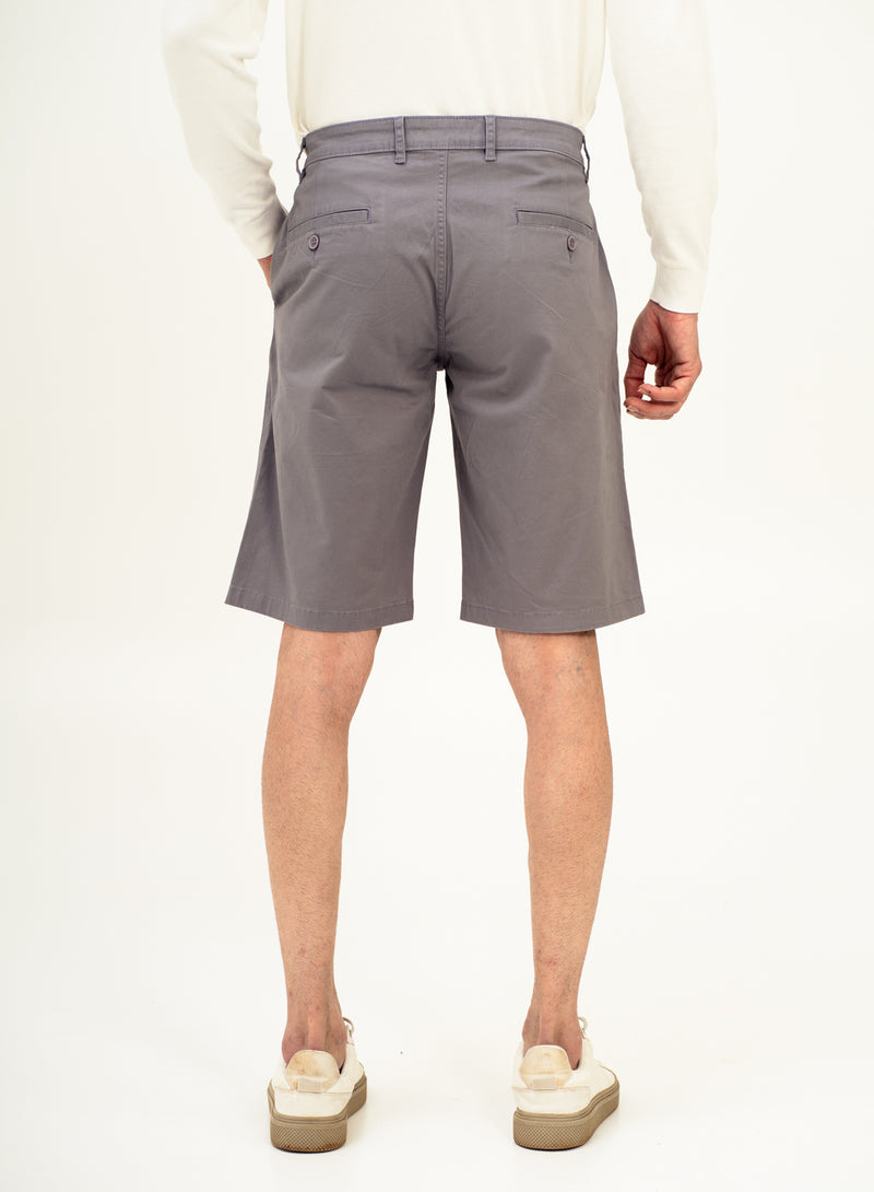 Gustav Grey Stretch Chino Shorts