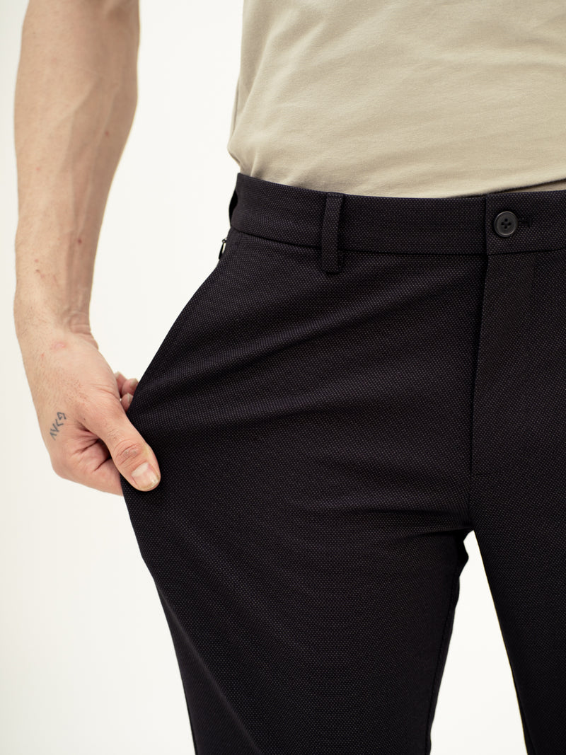 Piano Black Slim Fit Lightweight Power Stretch Pants