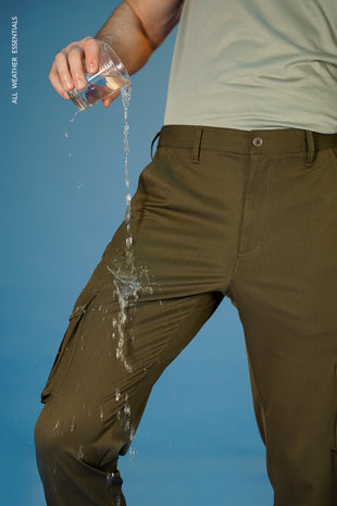 olive all-weather cargo pants