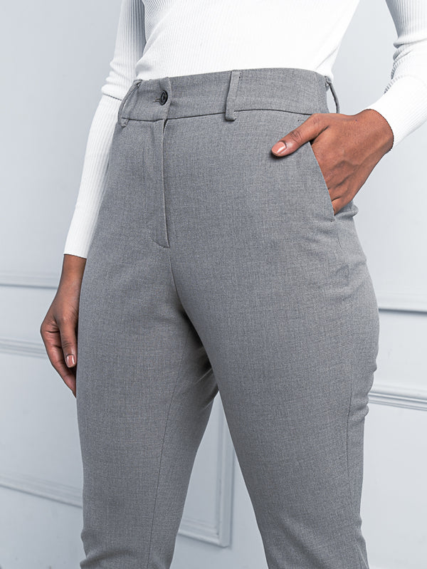 Mineral Grey Stretch Pants - Women