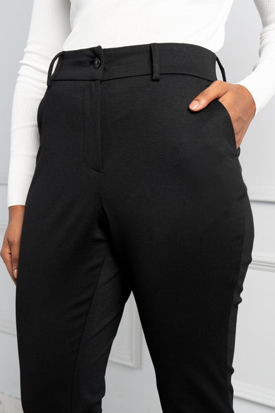 Black Ankle Fit Cotton Stretch Twill Pants at best price in Bengaluru
