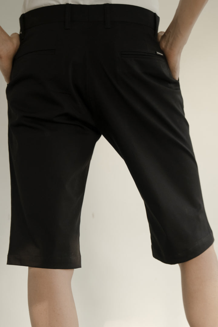Black Shadow Stretch Chino Shorts