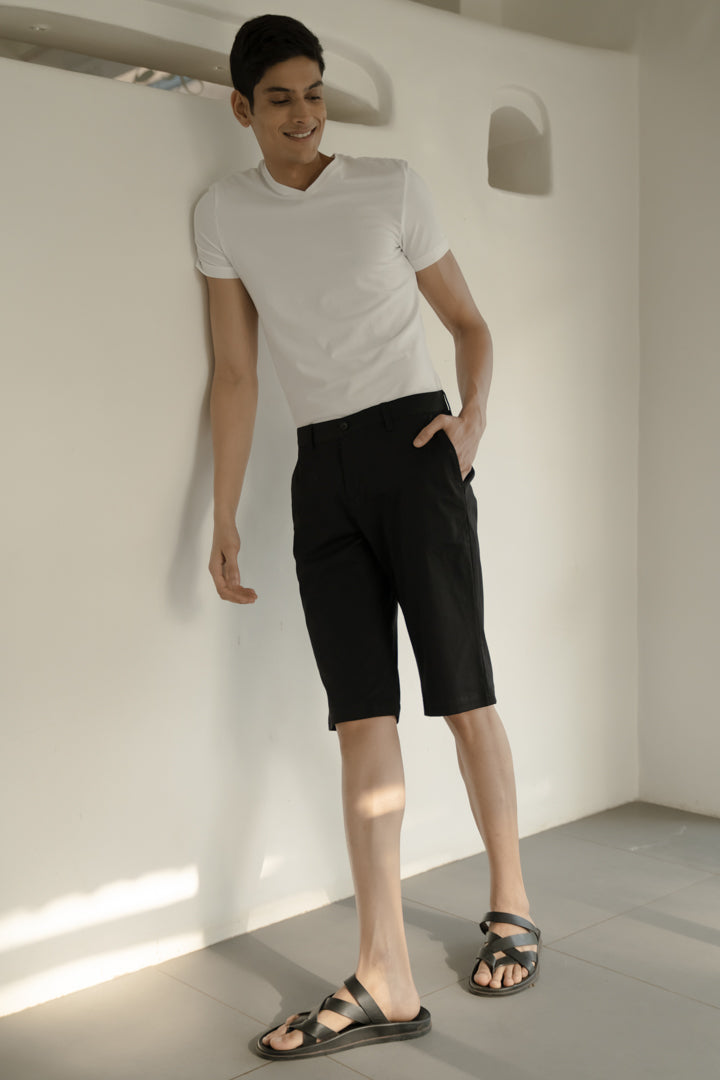 chino shorts shadow black