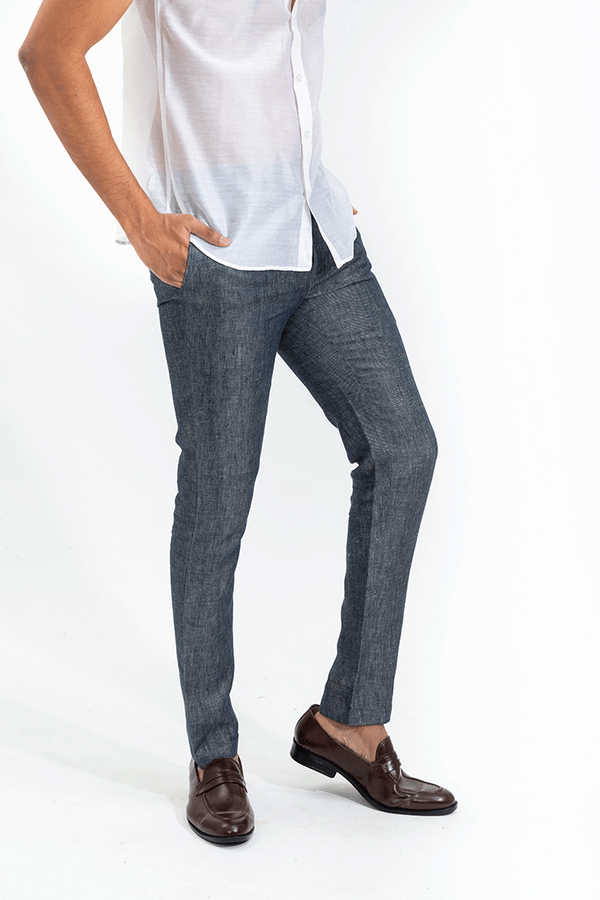 Custom fit Smart Casual pant in a Ford Linen fabric